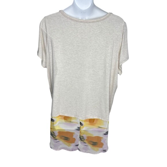 LOGO by Lori Goldstein Knit Tunic Top Mixed Media Hem Women's Plus 3X NWOT - Picture 2 of 16